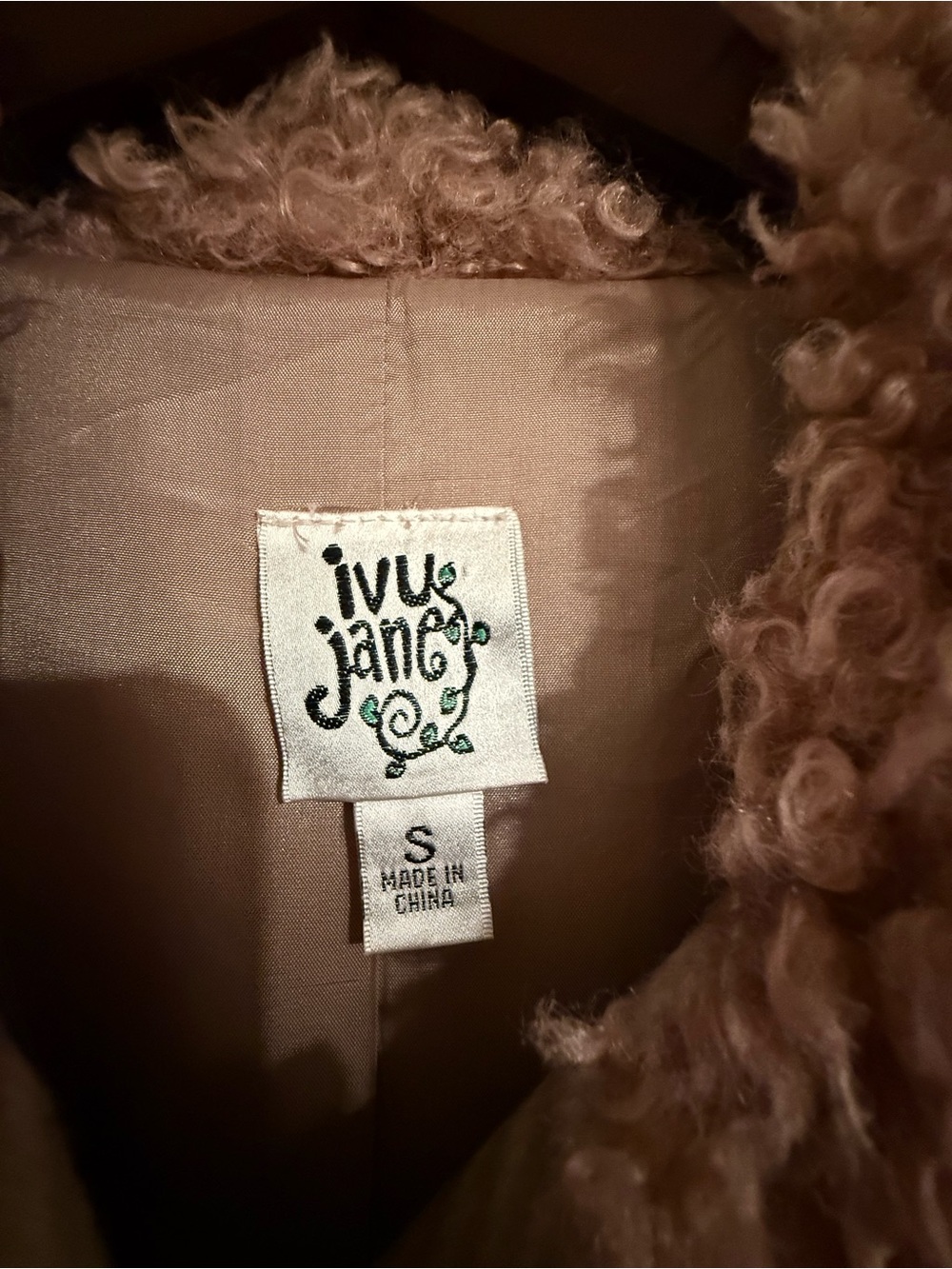ivy jane Beige Plaid Pea Coat with Faux Fur Collar - Picture 4 of 6